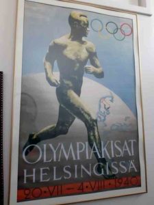 Juliste joka teetettiin vuoden 1940 olympialaisia varten, joita ei pidetty